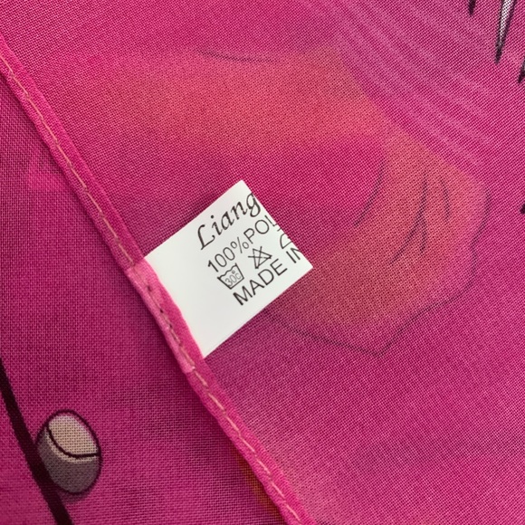 LIANG DIAN Womens Scarf Pink Floral Peacock Print - Picture 3 of 6
